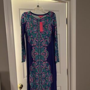 Lilly Pulitzer Emmarie Cabochon Purple Bonita Babe Engineered Maxi size small